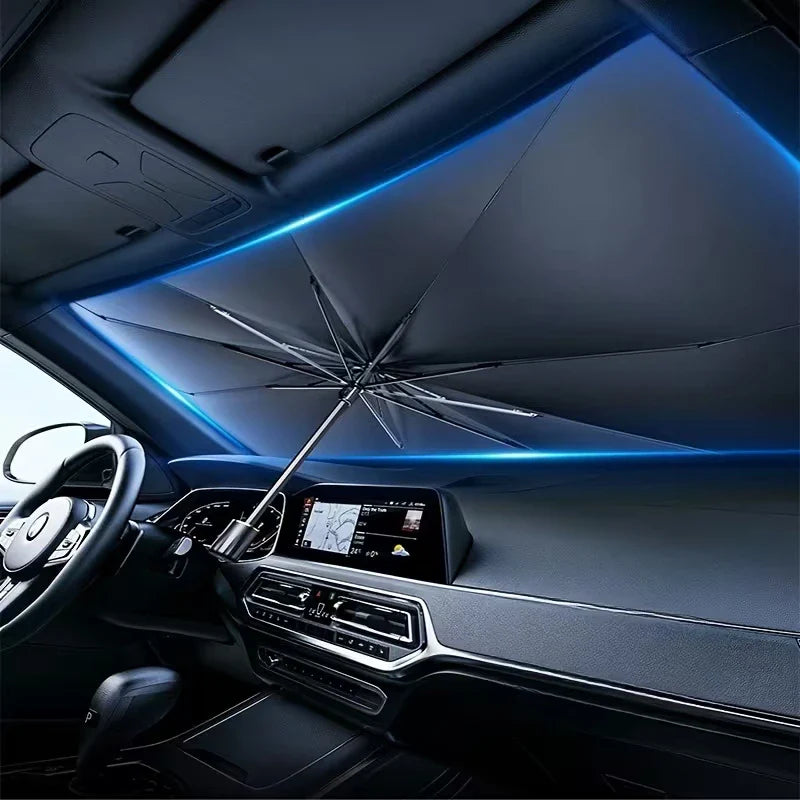 Car Sunshade Umbrella with UV Protection, Portable And Foldable Windshield Visor Designed for Various Vehicles