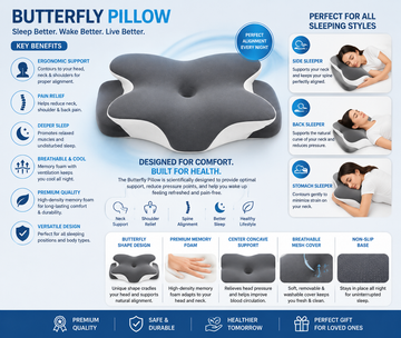 20% OFF Luxury Butterfly Ergonomic Pillow - Feel Fully Rested | COD + Free Delivery