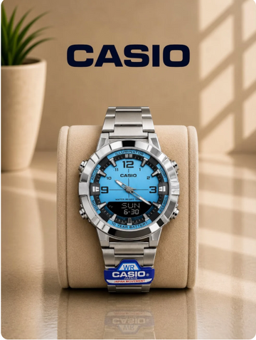 Premium Casio AMW 870D Stainless Steel Band With Box - COD + Free Delivery!